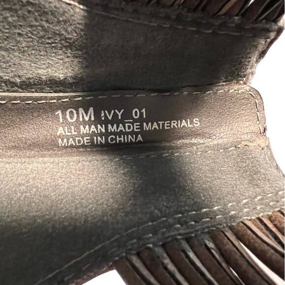 Toetos Womens Ivy_01 Fashion Block Heeled Sandals Size 10 Taupe Zip Back - Picture 14 of 16